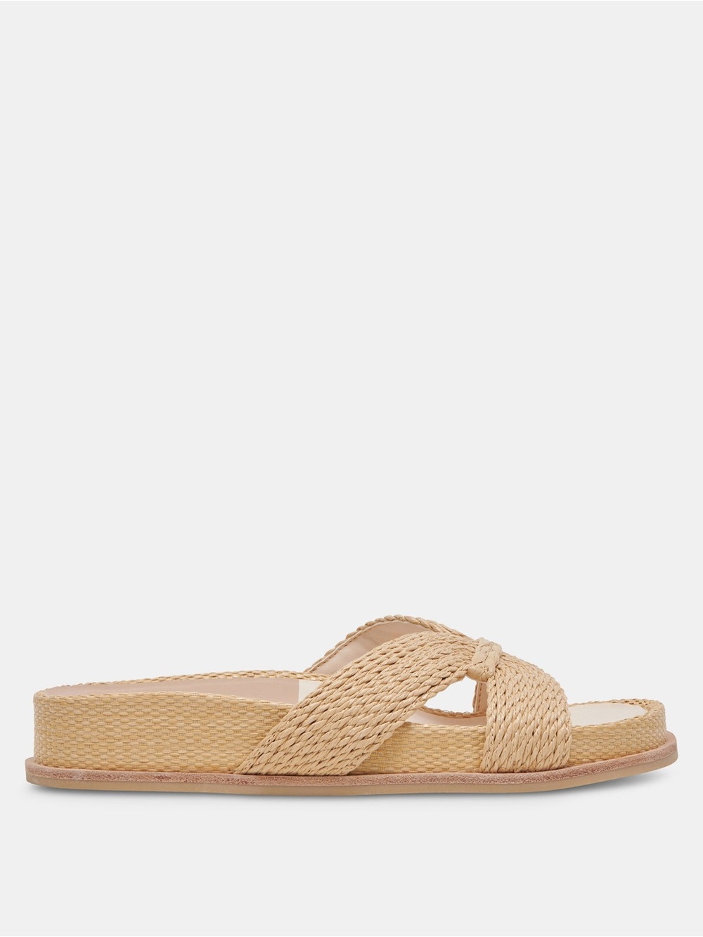 Dolce Vita Selda Platform Sandal in LT NATURAL RAFFIA